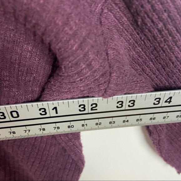 Free People Open Back Purple Turtleneck Cowl Sweater Oversized Size Small Boho S - Picture 13 of 16
